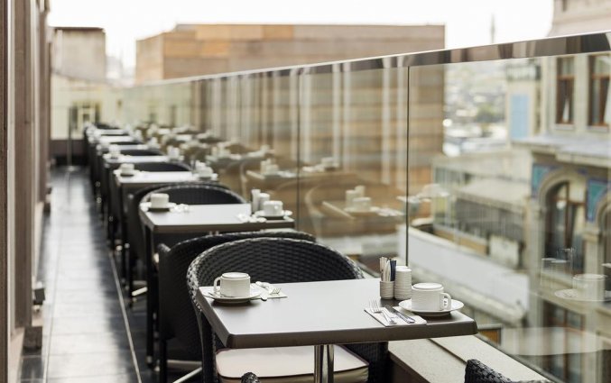 Terras van Hotel Manesol Boutique Galata in Istanbul