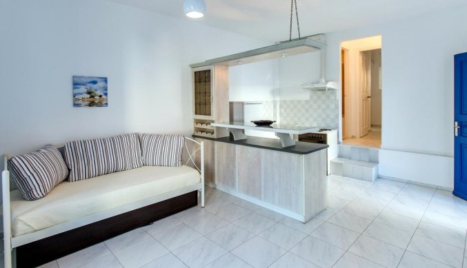 Woonkamer van Appartementen Edem Garden Residence Mykonos