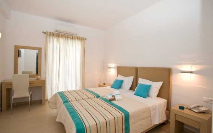 Tweepersoonskamer van Hotel Zannis op Mykonos
