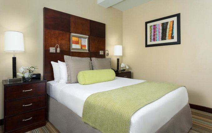 Tweepersoonskamer met tweepersoonsbed in Hotel Mela Times Square in New York