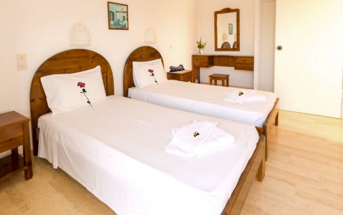 Tweepersoonskamer van Hotel Ccb Bruskos op Corfu