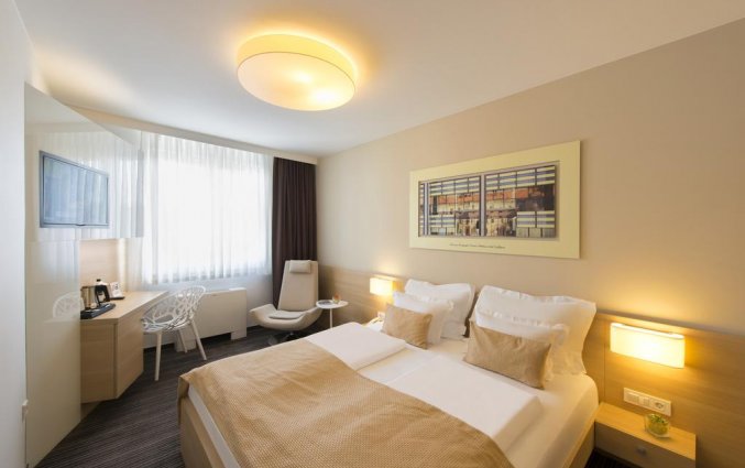 Tweepersoonskamer van hotel Ahotel in Ljubljana