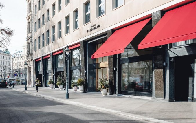 Voorkant van hotel Grand Ferdinand in Wenen