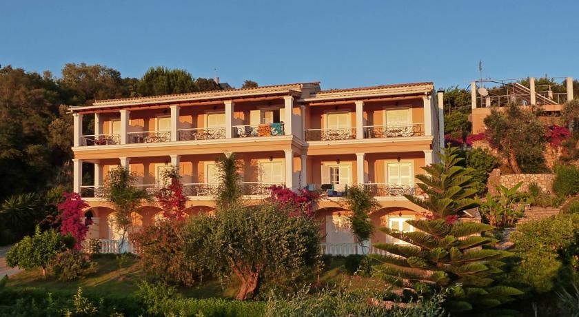 Gebouw van Hotel Nefeli op Corfu