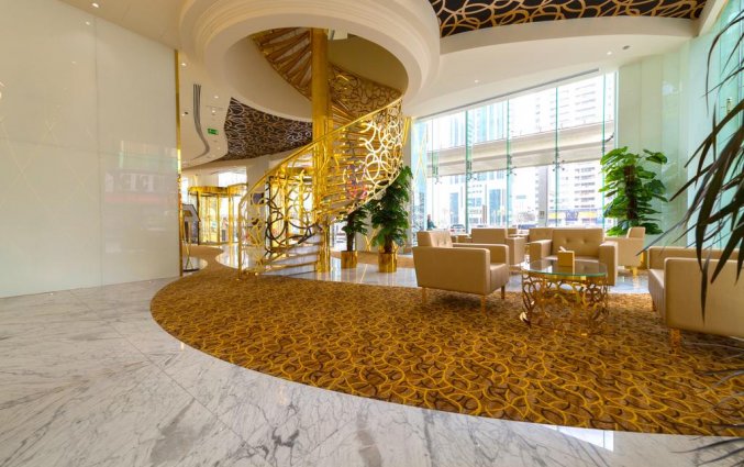 Receptie van hotel Gevora in Dubai