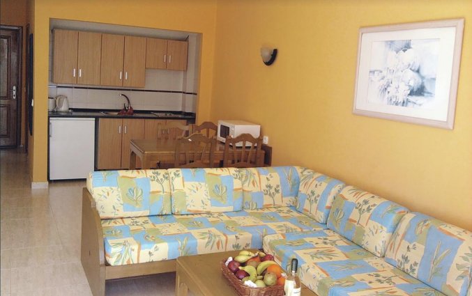 Zitgedeelte van appartement van appartementen Galeon Playa Lanzarote