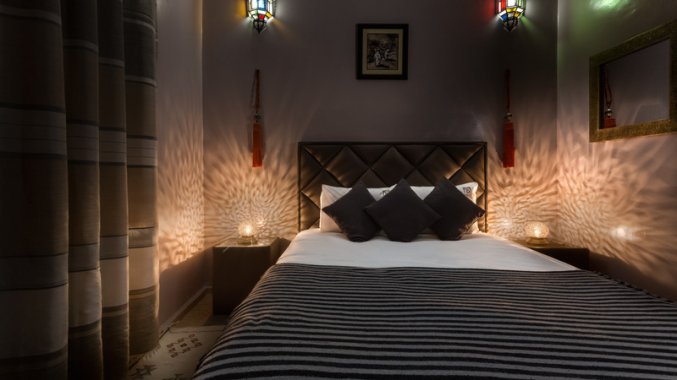 Tweepersoonskamer van Riad dar Benbrahim in Marrakech