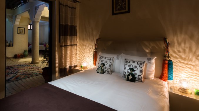 Tweepersoonskamer van Riad dar Benbrahim in Marrakech
