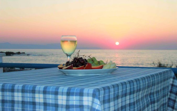 Uitzicht op de zee vanuit Zorbas Hotel Beach Village op Kreta