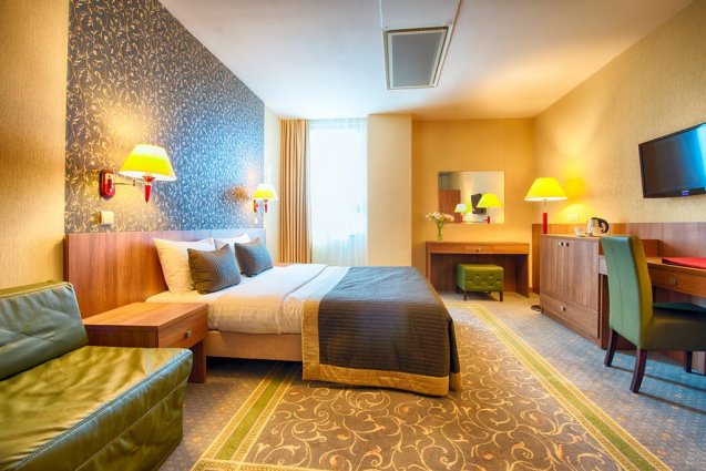 Tweepersoonskamer van Hotel Leonardo Royal in Warschau