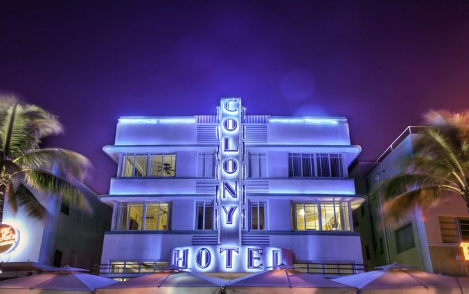 Gebouw van Hotel Colony Ocean Drive in Miami