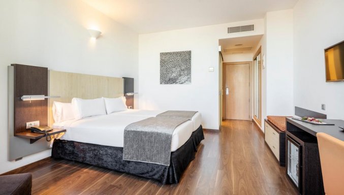 Tweepersoonskamer van Hotel Ilunion Aqua 4 in Valencia