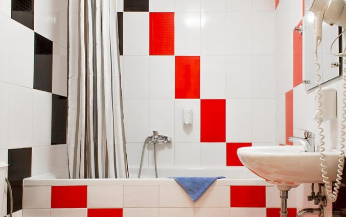 Badkamer van Appartementen Royal Court Legerova in Praag