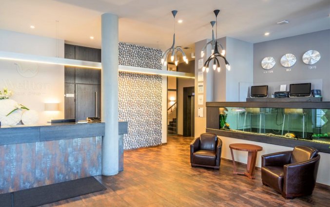 Receptie van Wellton Centrum Hotel en Spa in Riga