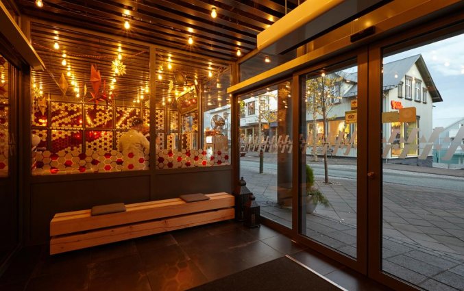 Entree van hotel Alda in Reykjavik