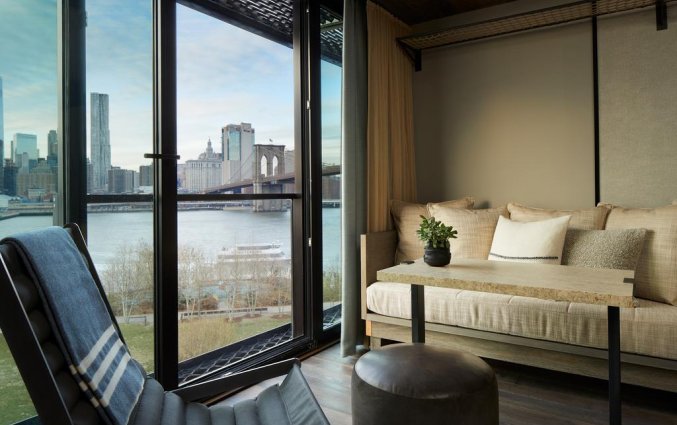 Lounge van Hotel 1 Brooklyn Bridge in New York
