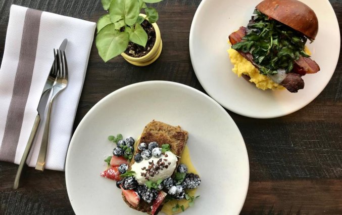 Maaltijd van Hotel 1 Brooklyn Bridge in New York