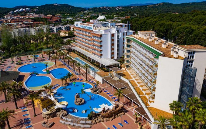 Uitzicht op ApartHotel Costa Encantada in de Costa Brava