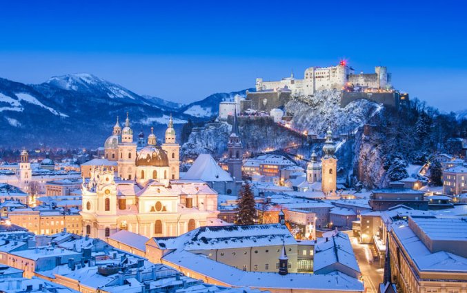 Salzburg in de sneeuw