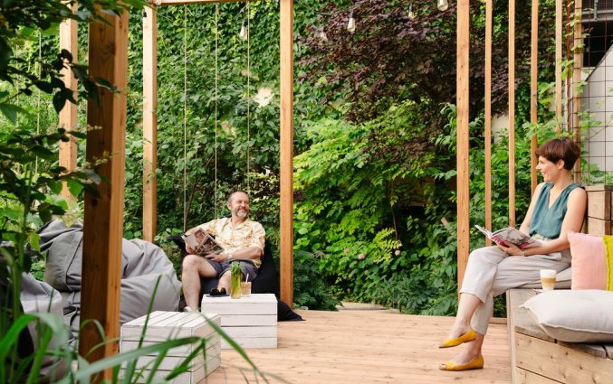 Tuin van Hotel Schani Wien in Wenen