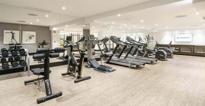 Fitnessruimte in Hotel Ilunion Bilbao