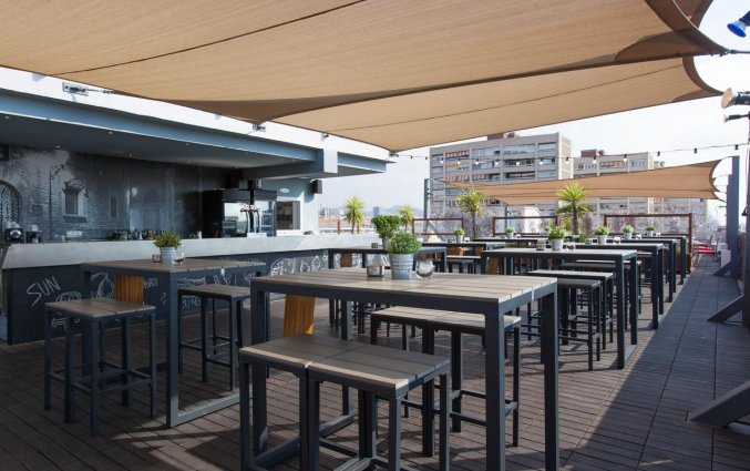 Dakterras en terras van Hotel Expo in Barcelona