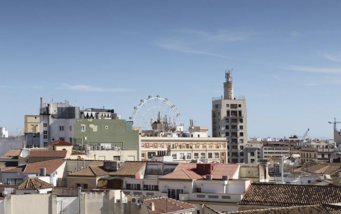 Uitzicht op Malaga vanaf hotel Petit Palace Plaza Malaga