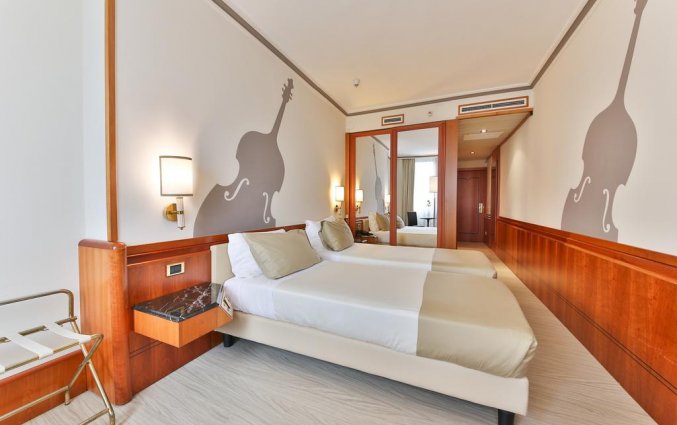 Tweepersoonskamer van Hotel Leon d'Oro Verona