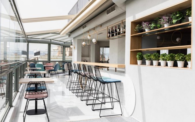 Dakterras van Hotel Evripides in Athene