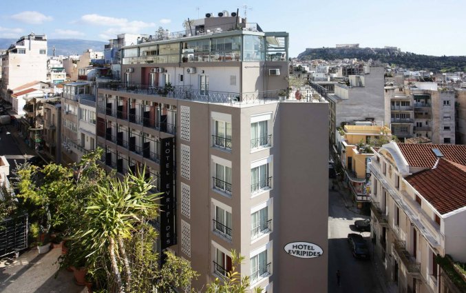 Gebouw van Hotel Evripides in Athene