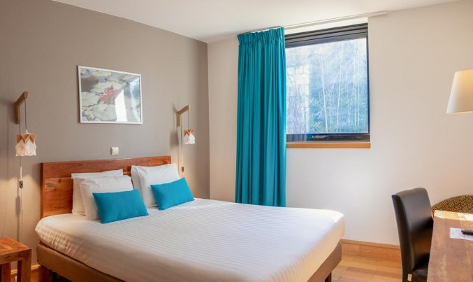 Tweepersoonskamer van aparthotel Victoria Garden in Bordeaux