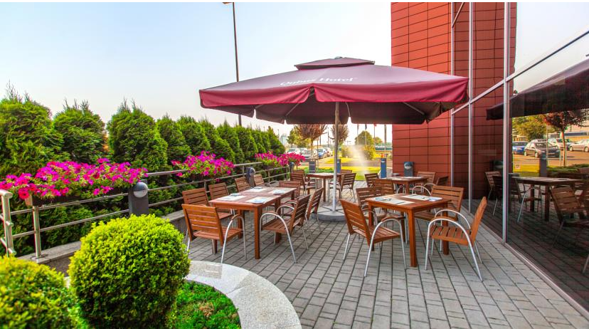Terras van Hotel Qubus Krakow