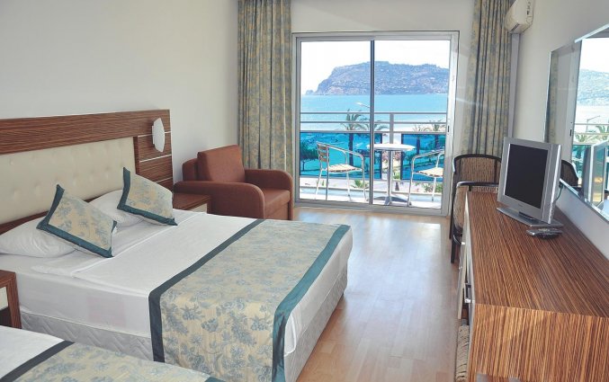 Slaapkamer van Hotel Blue Diamond Alya in Alanya