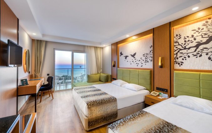 Slaapkamer van Hotel Sealife Buket Beach in Alanya