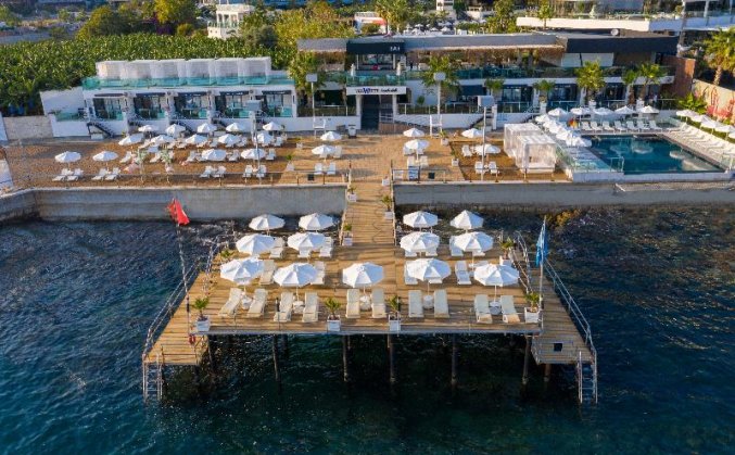 Strand van Resort White City in Alanya