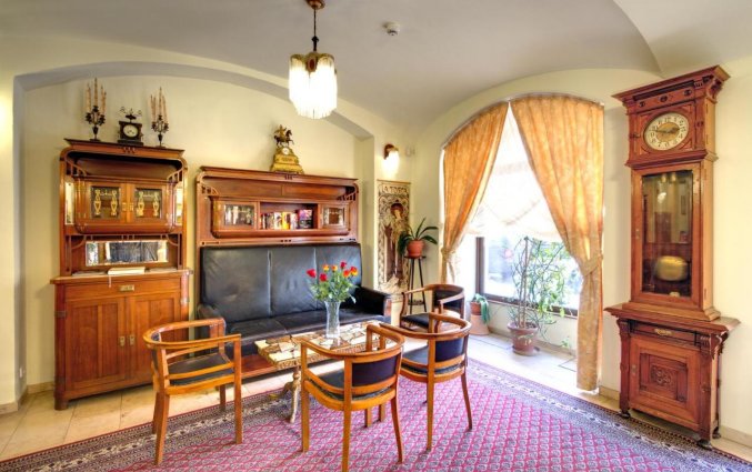 Lobby van Hotel Mucha Praag