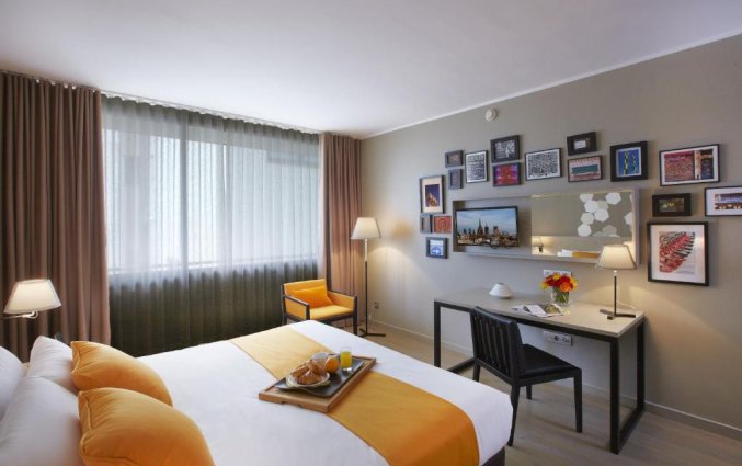 Tweepersoonskamer van hotel Citadines Ramblas Barcelona