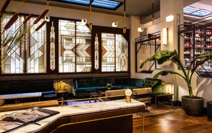 Zithoek van hotel Evelyn