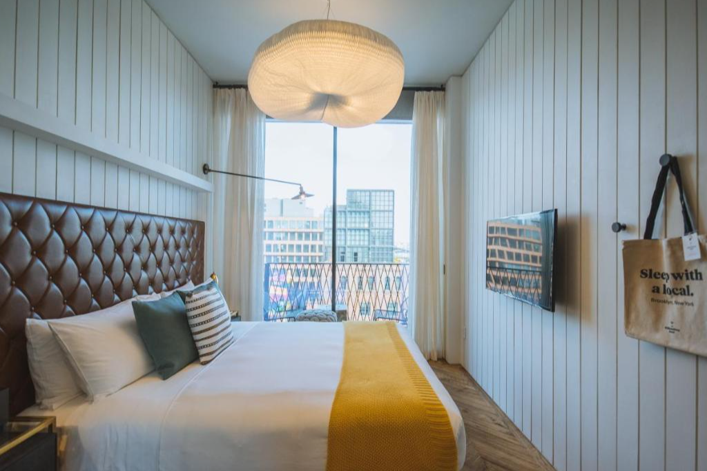 Tweepersoonskamer van hotel The Williamsburg