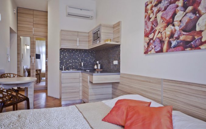 Slaapkamer van een appartement van Appartementen 4Seasons in Krakau