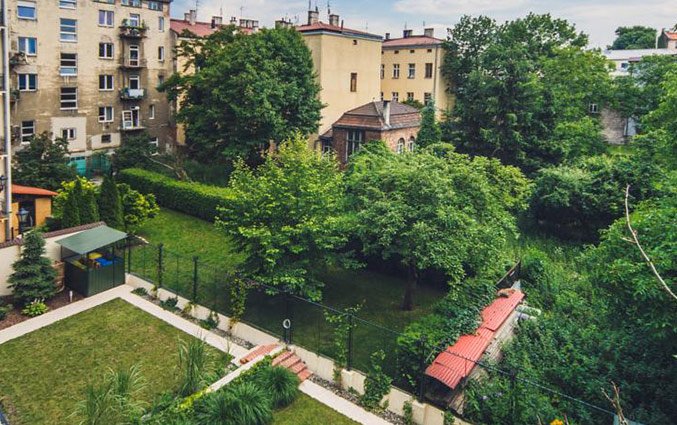 Tuin van Appartementen 4Seasons in Krakau