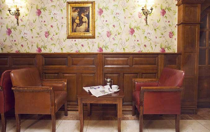 Zithoek van hotel Arlington O'Connell Bridge in Dublin