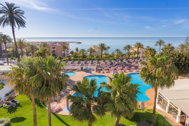 Uitzicht op Hotel Siroco aan de Costa del Sol