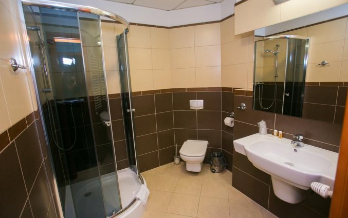 Badkamer in een kamer van Hotel Poleski in Krakau