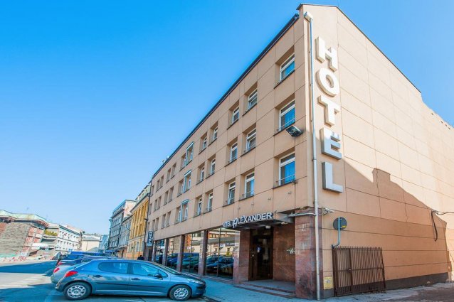 Gebouw van Hotel Alexander in Krakau