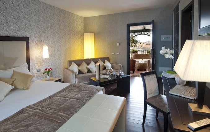 Tweepersoonskamer van Hotel Fiume in Rome