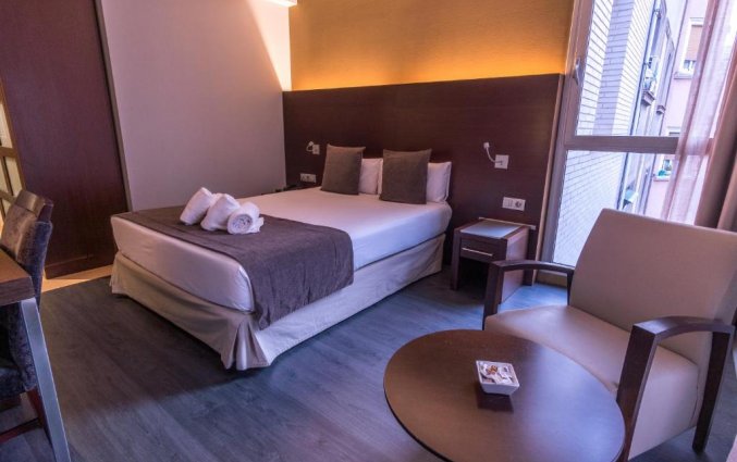 Tweepersoonskamer van Hotel Madanis Barcelona