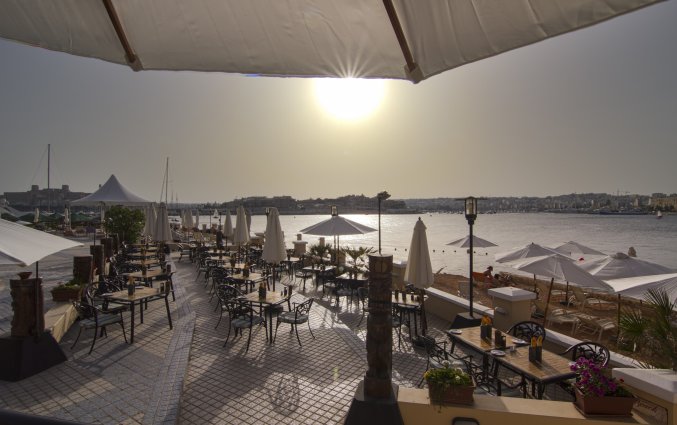 Terras van Grand Hotel Excelsior op Malta