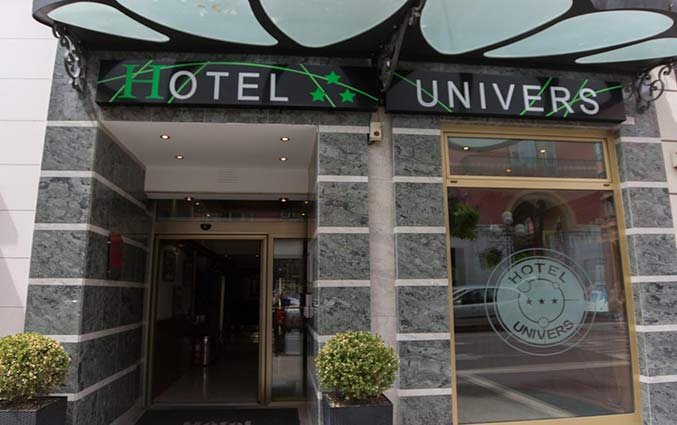 Ingang van Hotel Univers Nice