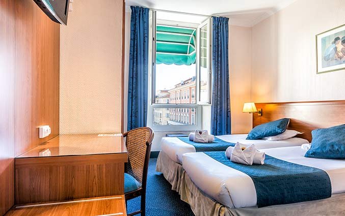 Tweepersoonskamer van Hotel Univers Nice